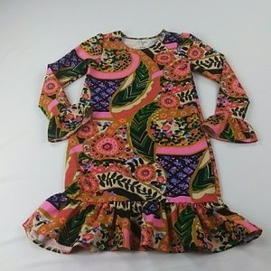 Lands end girls dress size 12 abstract pattern